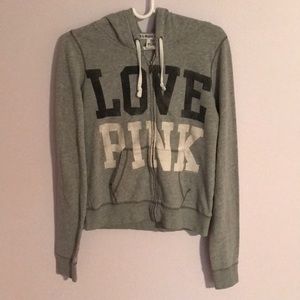 Pink zip up hoodie
